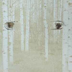 Jes MaHarry yellow gold and rose gold mini stud earrings. New in box.